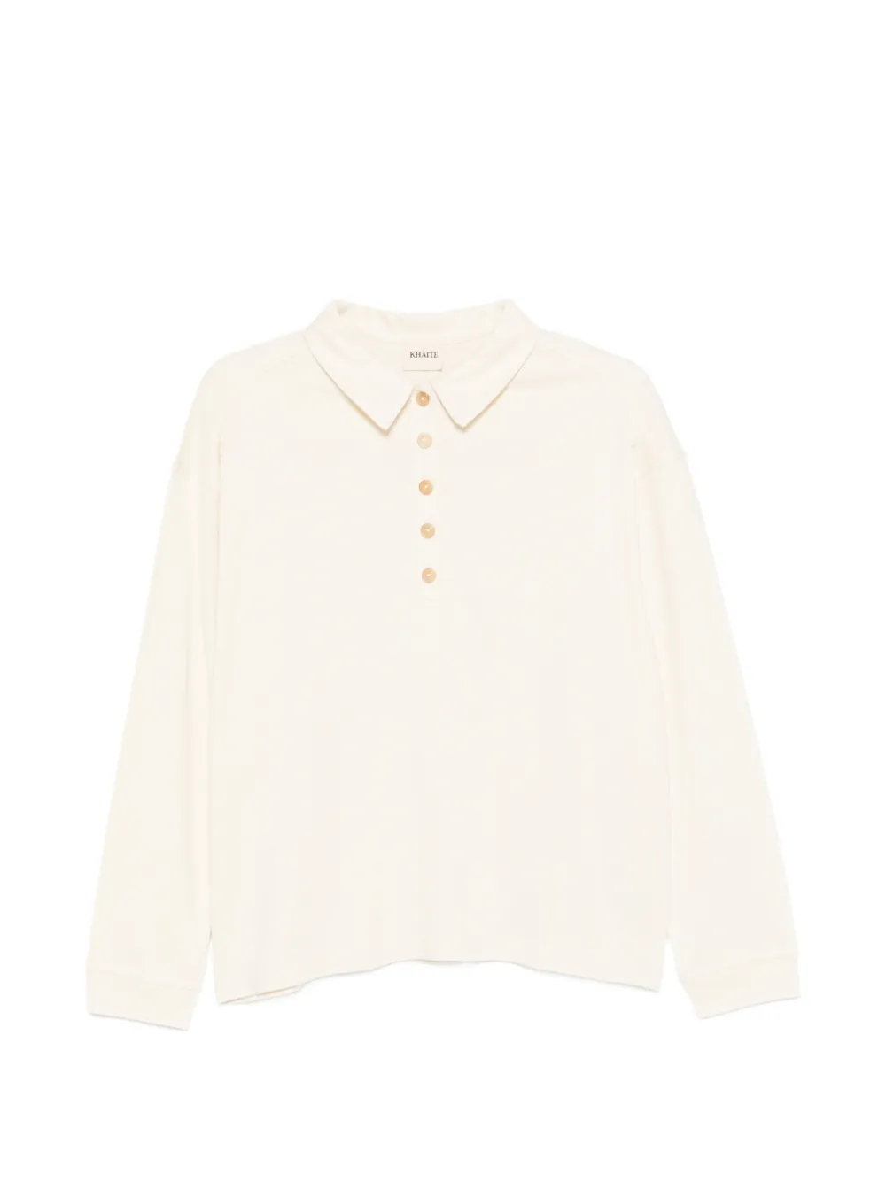 KHAITE Faithful polo top - Toni neutri