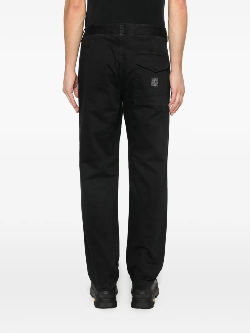 Stone Island Broek met zak Zwart