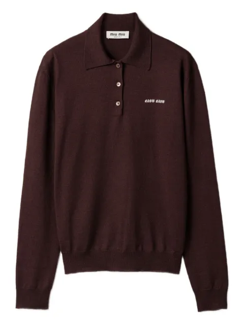 Miu Miu wool long-sleeve polo shirt