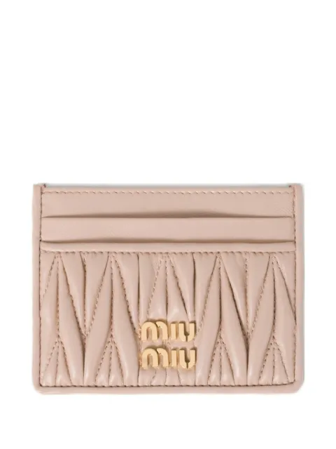 Miu Miu matelassé leather cardholder