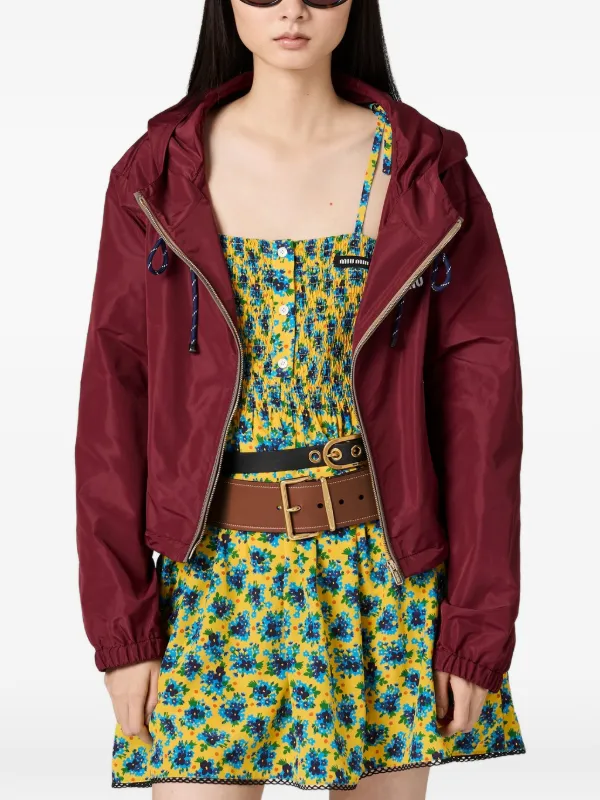 Miu Miu Hooded Jacket | Red | FARFETCH