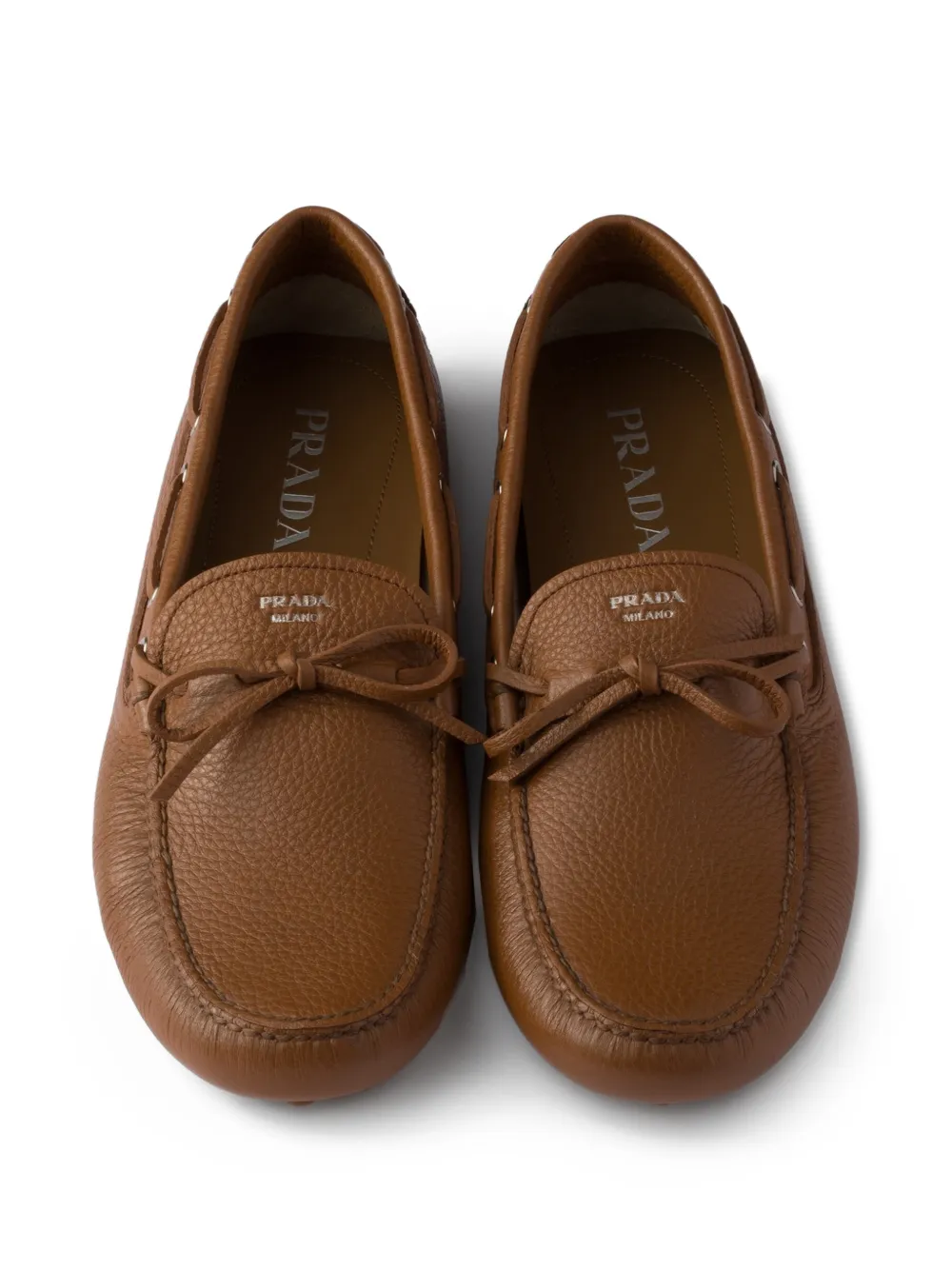 Prada Bootschoenen met logodetail Bruin