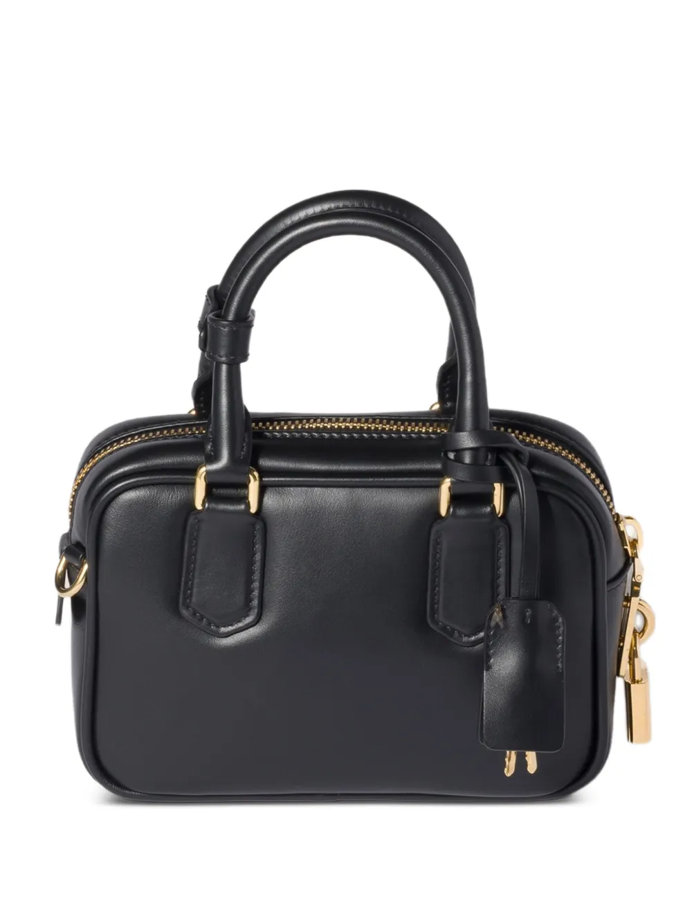 Miu Arco leren shopper Zwart