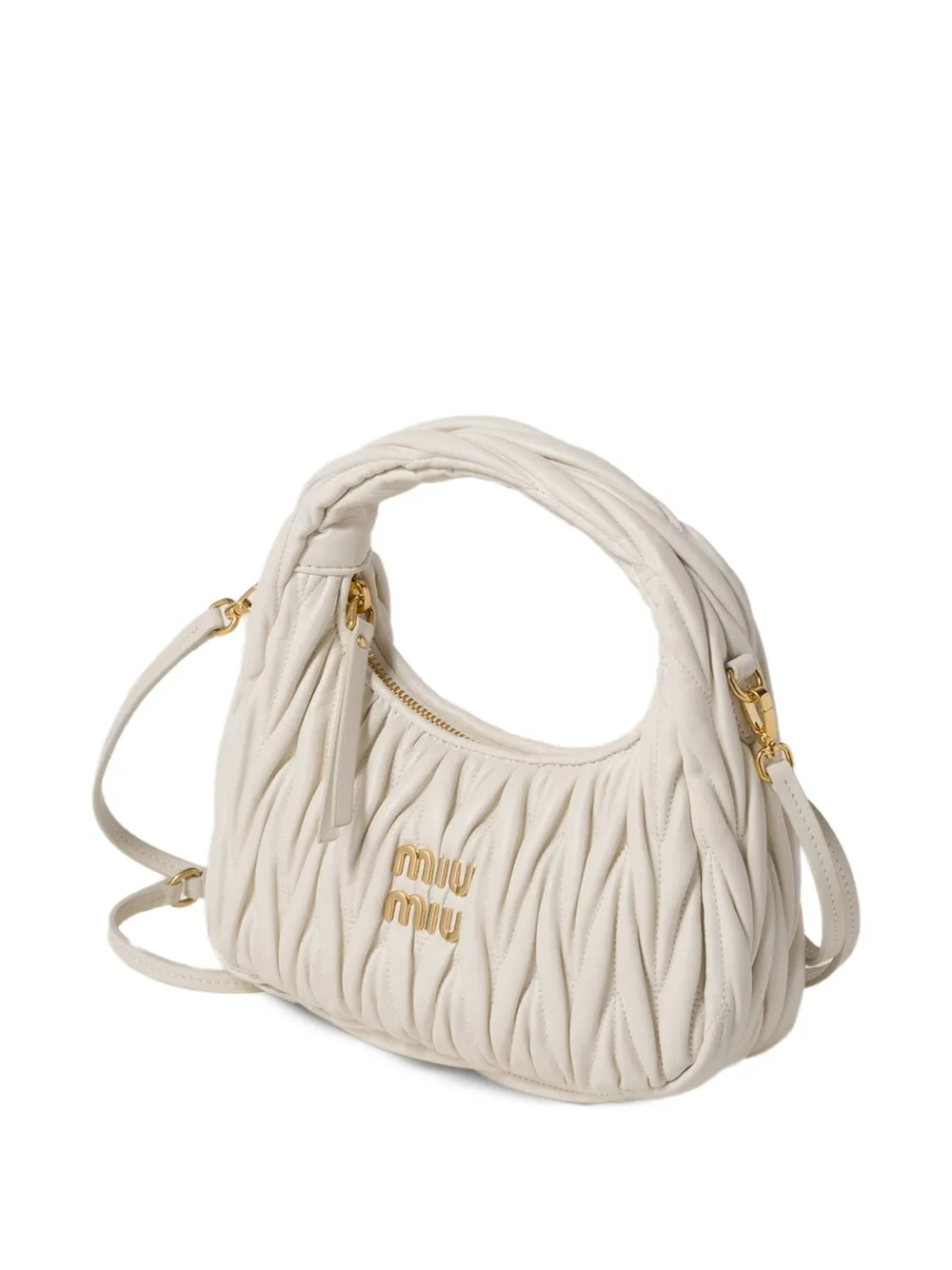Miu Wander matelassé shopper Beige