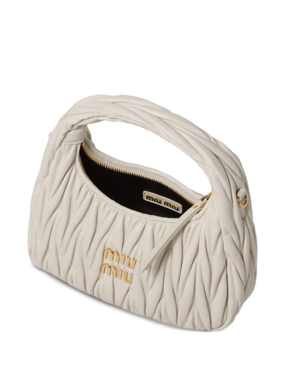 Miu Wander matelassé shopper Beige