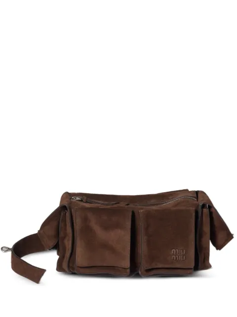 Miu Miu Utilitaire suede shoulder bag