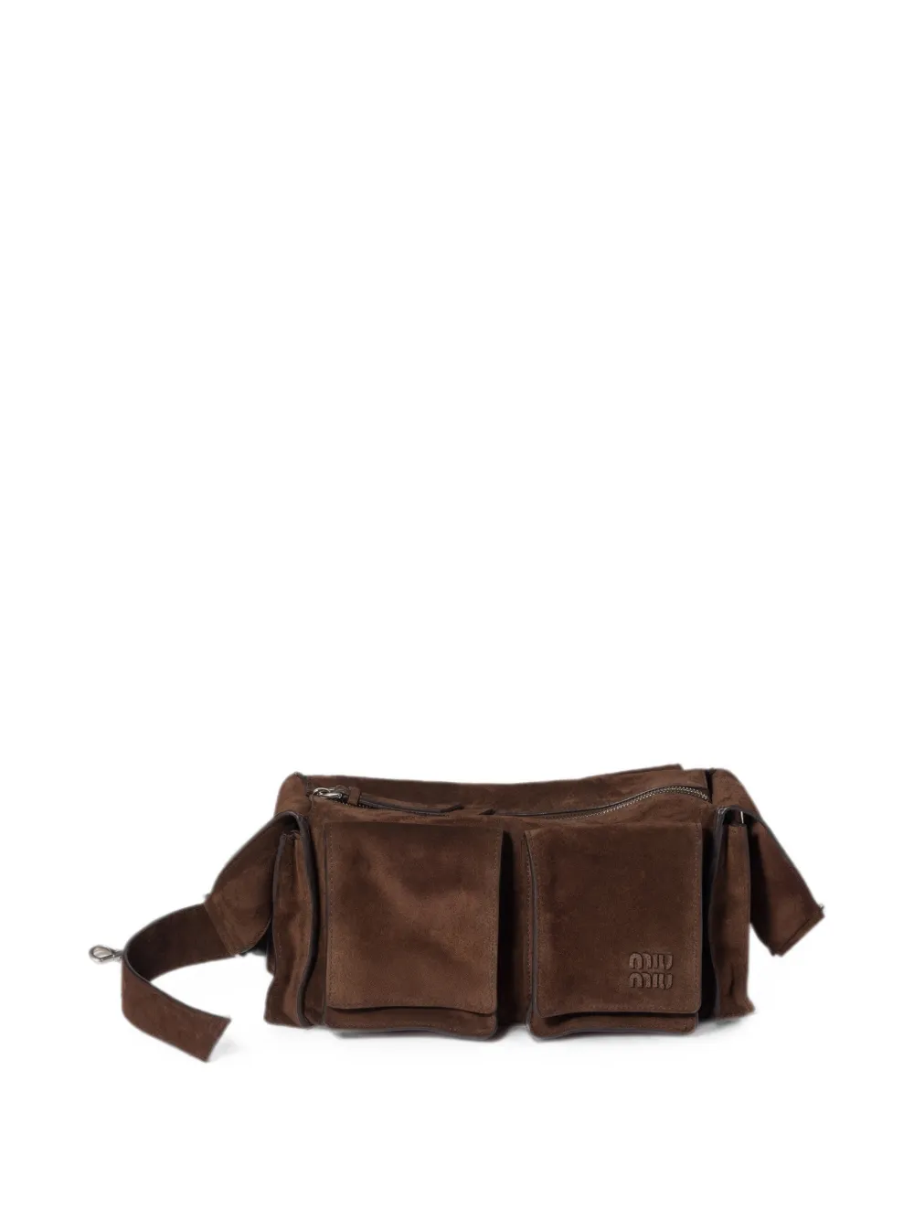 Miu Utility crossbodytas met klepzak Bruin