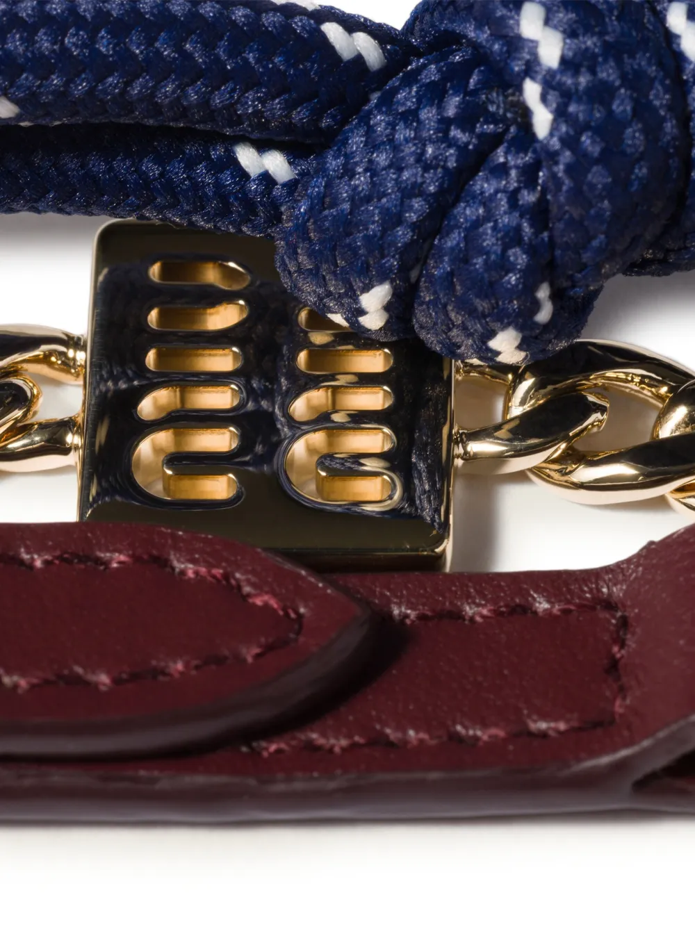 Miu Sleutelhanger met logodetail Blauw