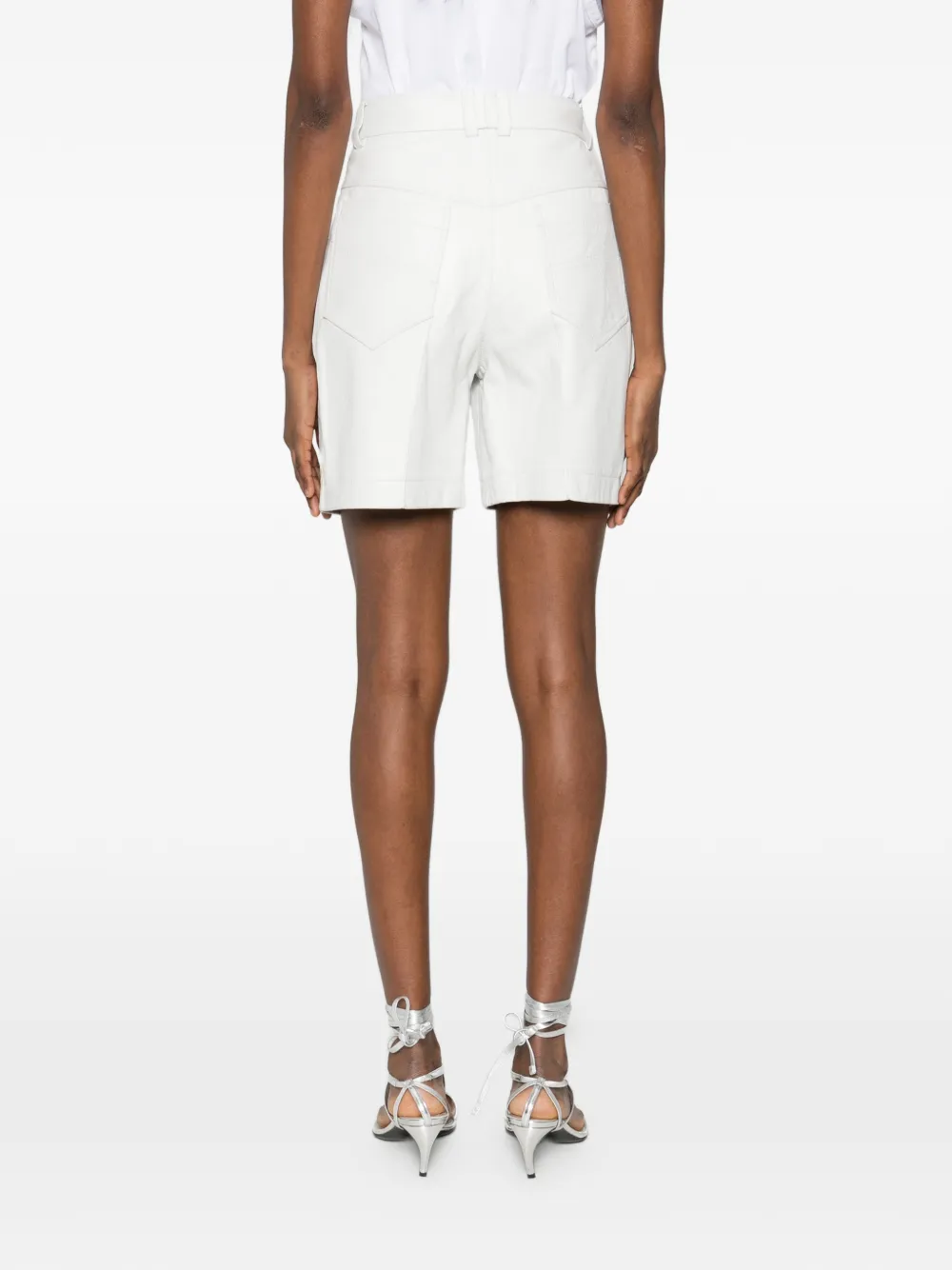 MITILIANE COUTURE Leren shorts Wit