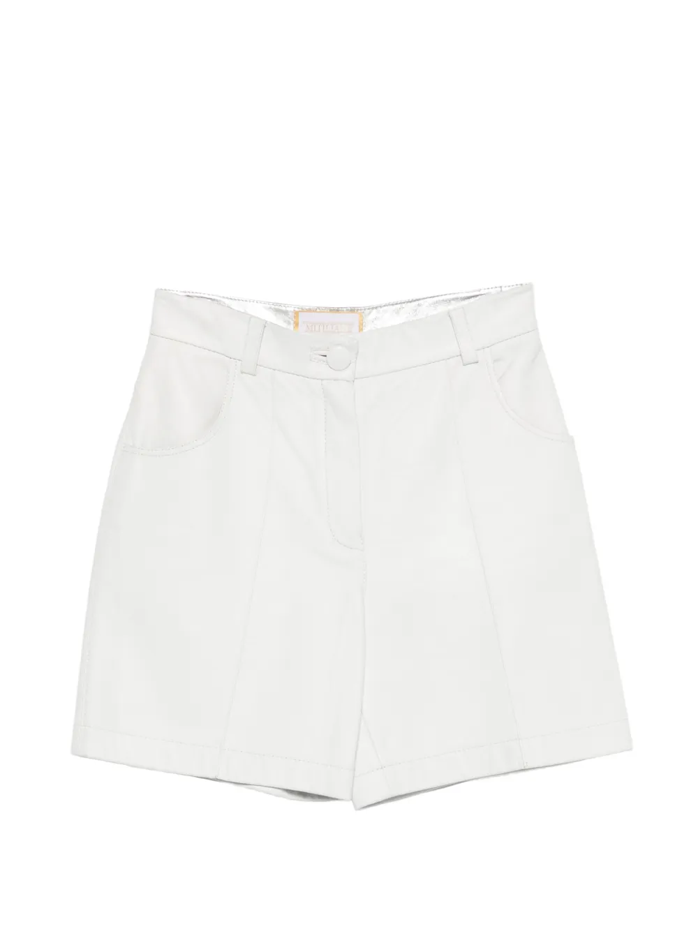 MITILIANE COUTURE Shorts in pelle - Bianco