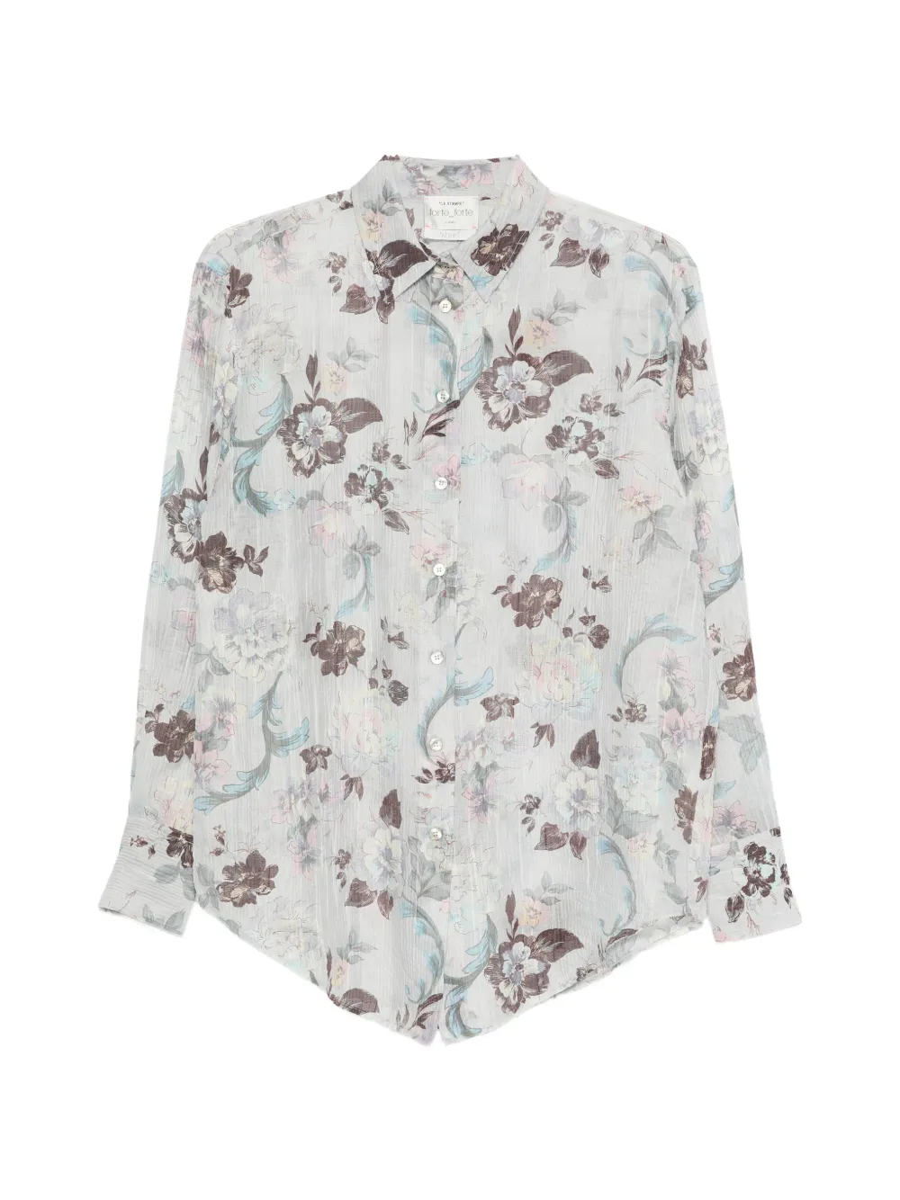 Forte Forte Camicia a fiori a maniche lunghe - Blu