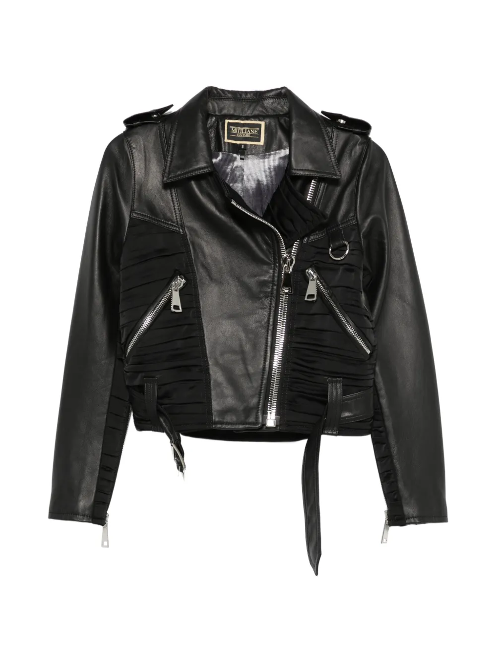 MITILIANE COUTURE Giacca biker in pelle - Nero