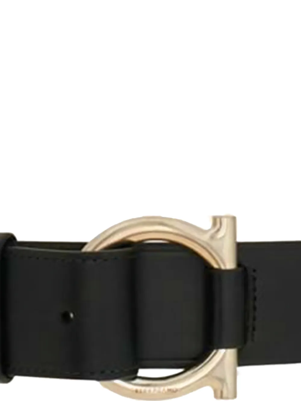  Ferragamo Logo-buckle Leather Belt - Black 