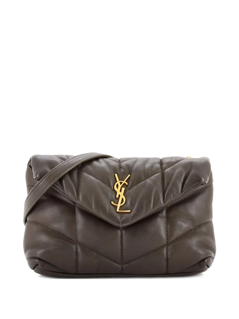 Saint Laurent Pre-Owned Loulou Puffer Shoulder Bag Quilted Leather Mini crossbody bag - Grün
