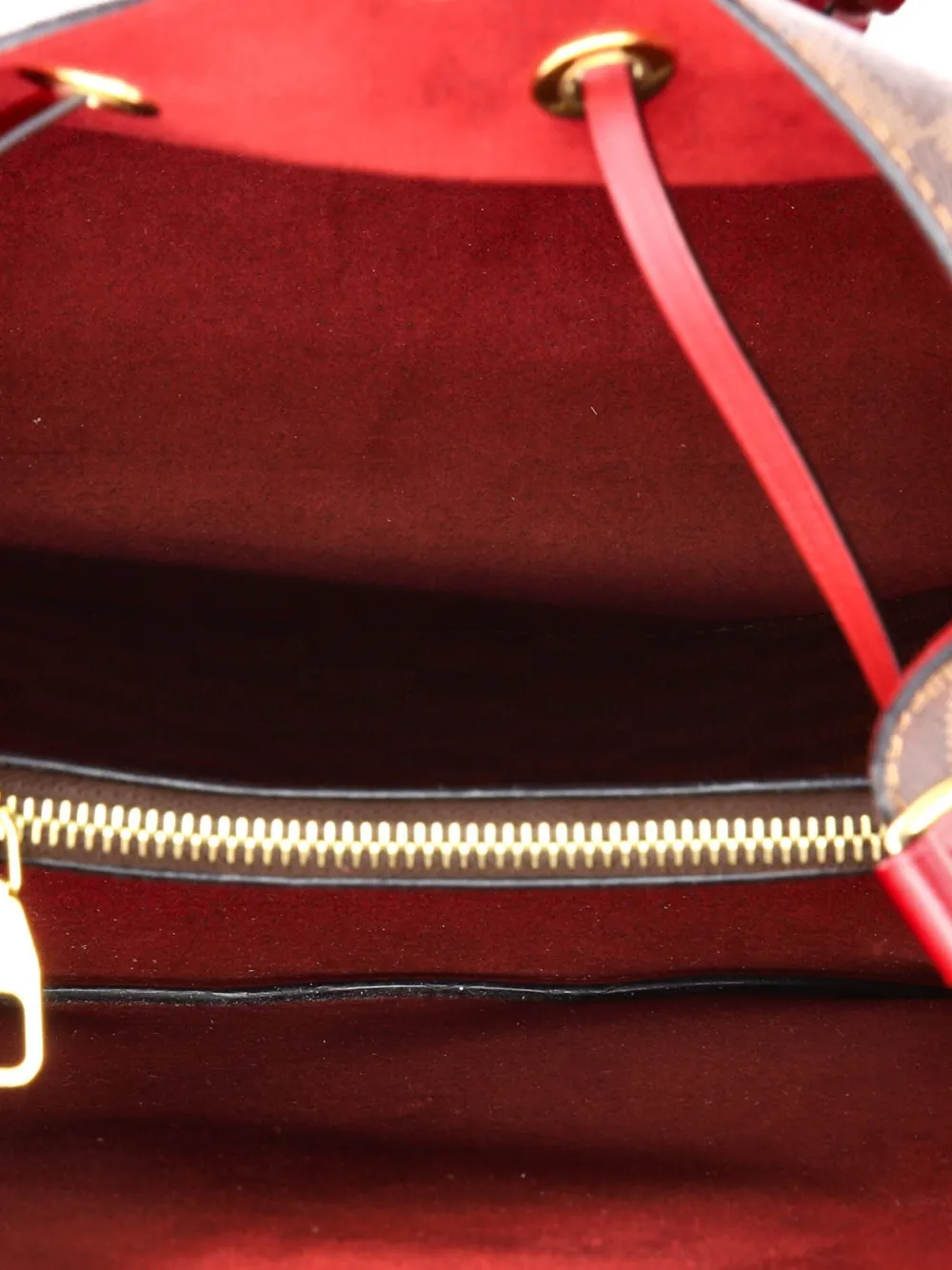 Neonoe Handbag Damier With Leather Mm Bucket Bag