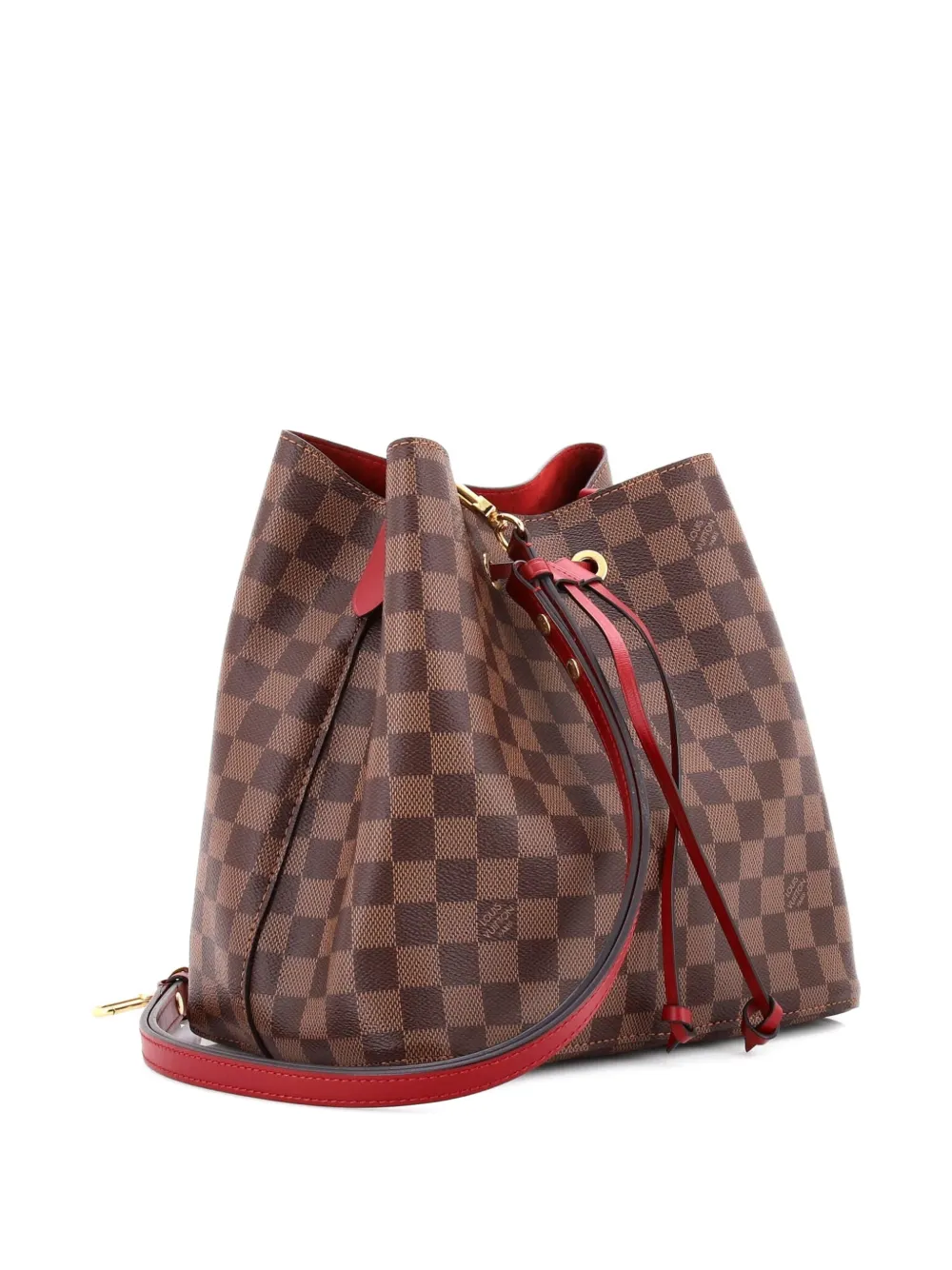 NeoNoe Handbag Damier with Leather MM bucket bag