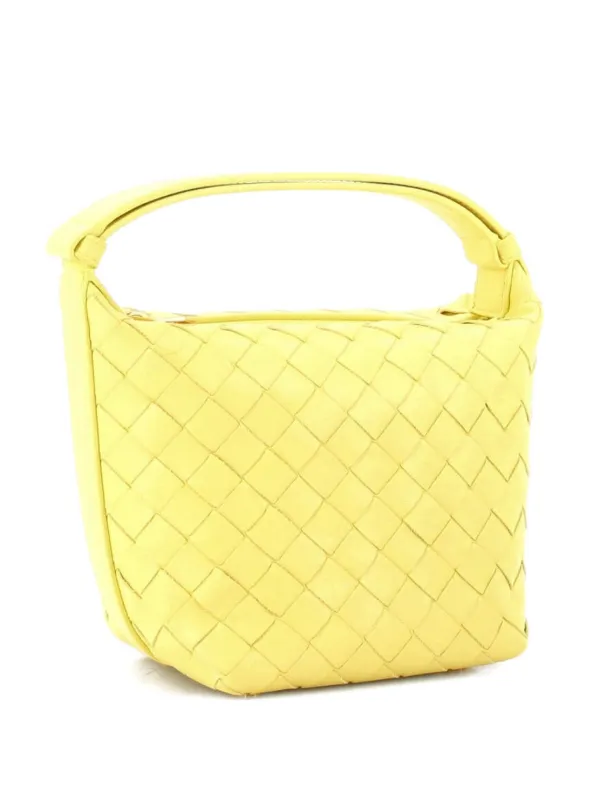 Bottega Veneta Pre-Owned ウォレス イントレチャート ナッパ ミニ BOTTEGA VENETA イエロー ショルダーバッグ