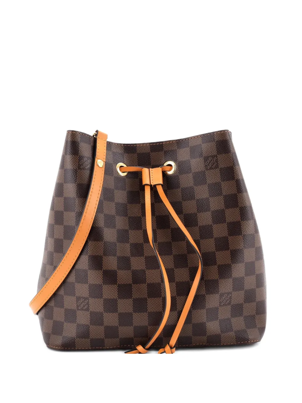 Louis Vuitton Pre-Owned NeoNoe Handbag Damier with Leather MM bucket bag - Marrone