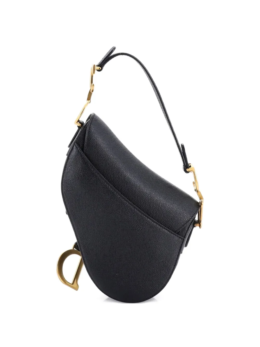 Christian Dior Pre-Owned Saddle Handbag with Strap Leather Mini shoulder bag - Nero