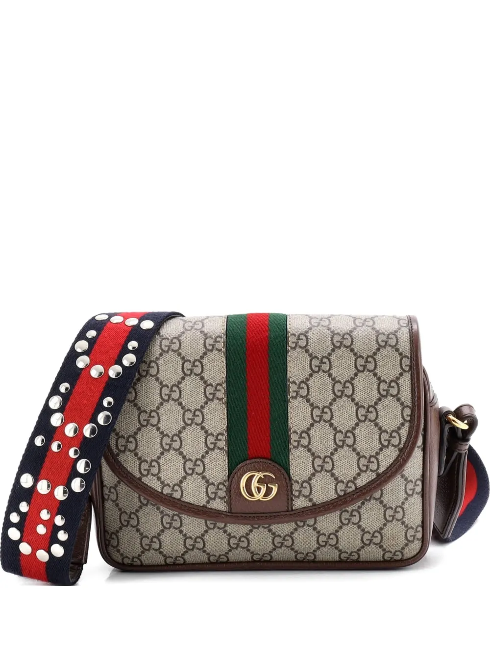 Gucci Pre-Owned Ophidia Flap GG Coated Canvas Small shoulder bag - Brown