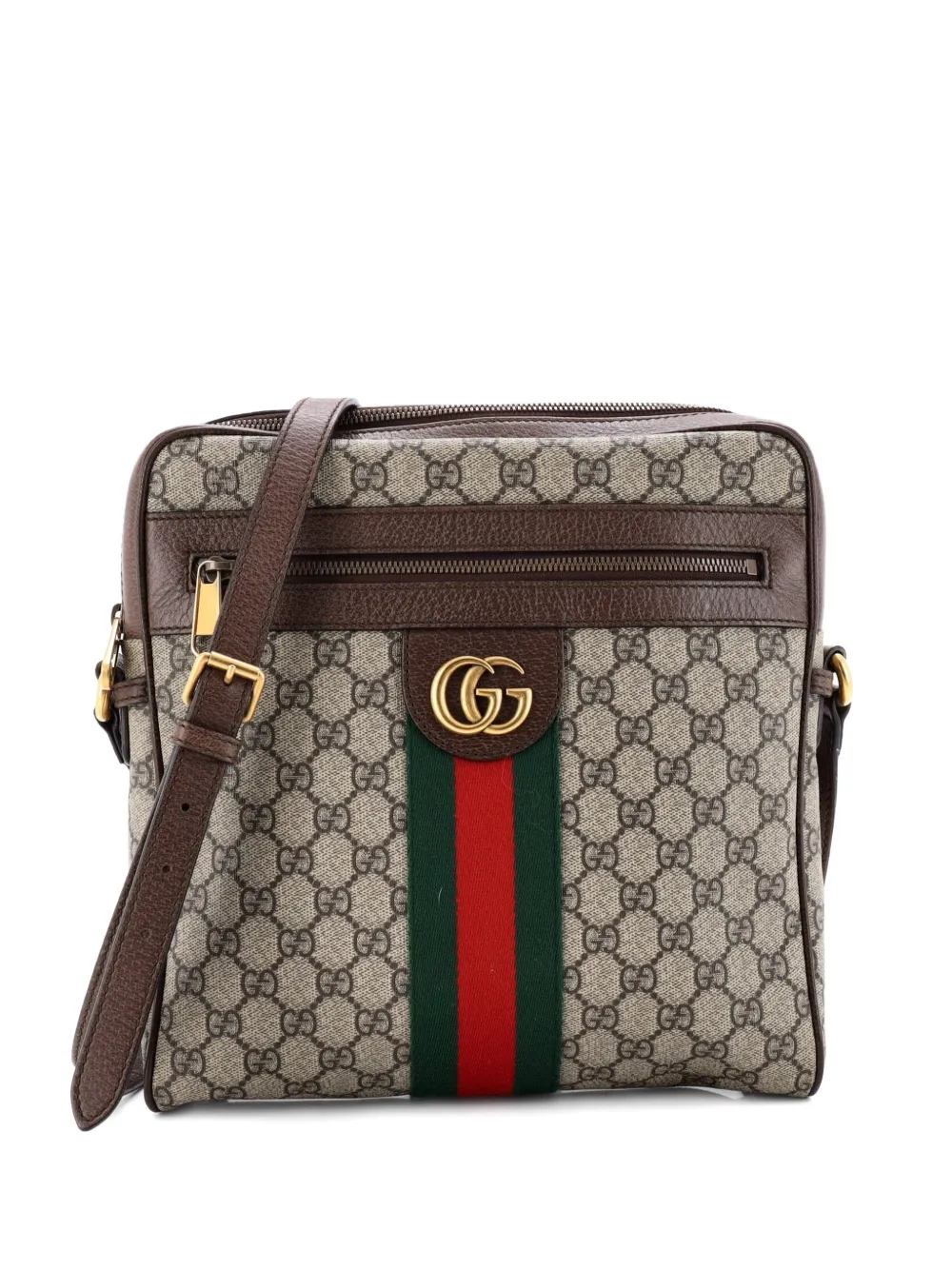 Gucci Pre-Owned Ophidia Messenger Bag GG Coated Canvas Medium crossbody bag - Marrone