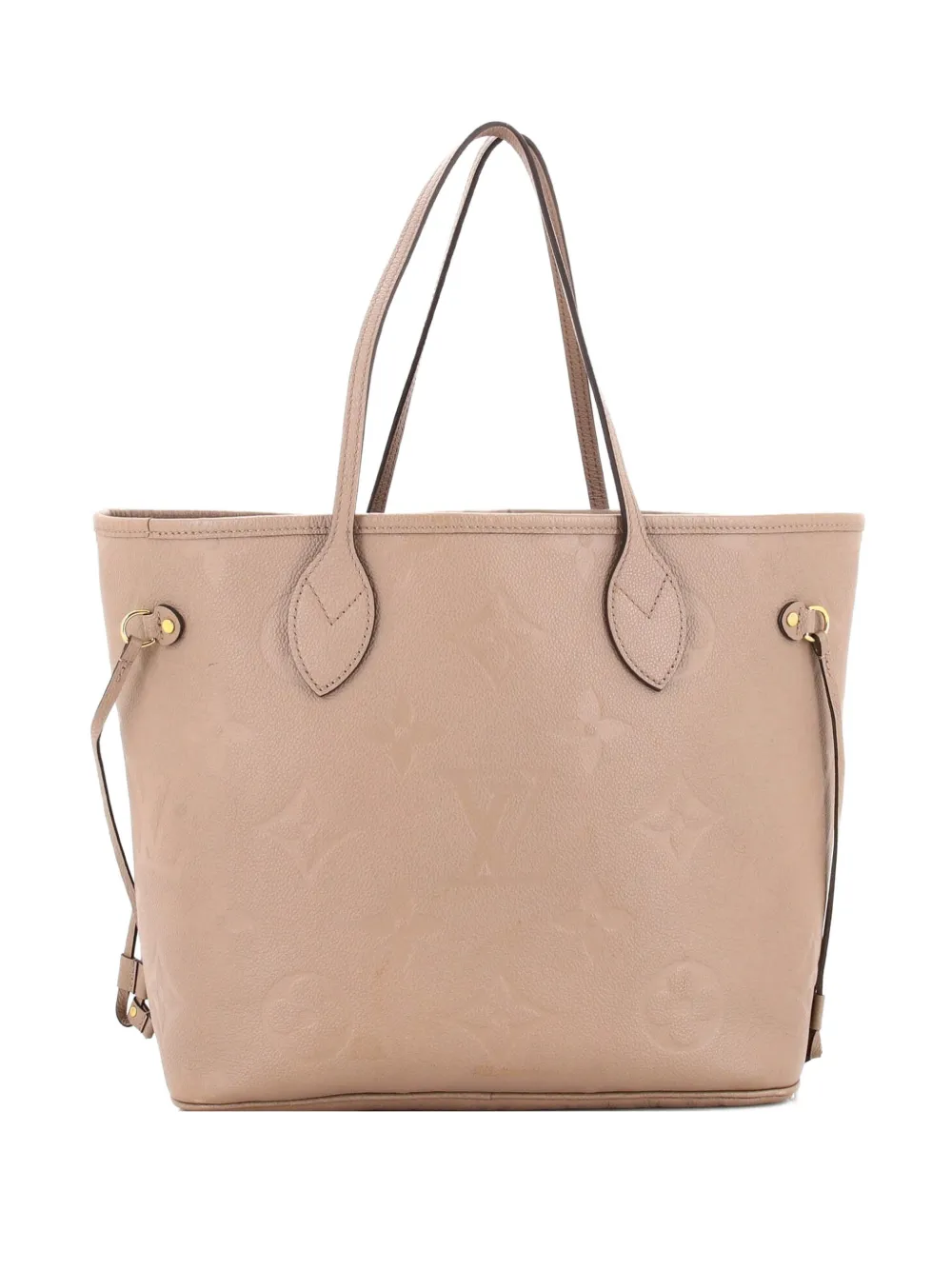 Pre-owned Louis Vuitton Neverfull Nm Monogram Empreinte Giant Mm Tote Bag In Neutral