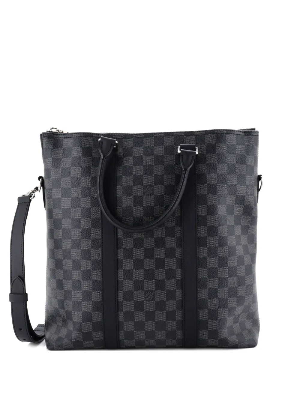 Pre-owned Louis Vuitton Anton Damier Graphite Tote Bag In Black