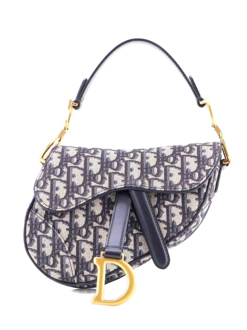 Christian Dior Pre-Owned Saddle Handbag Oblique Canvas Mini shoulder bag - Nero