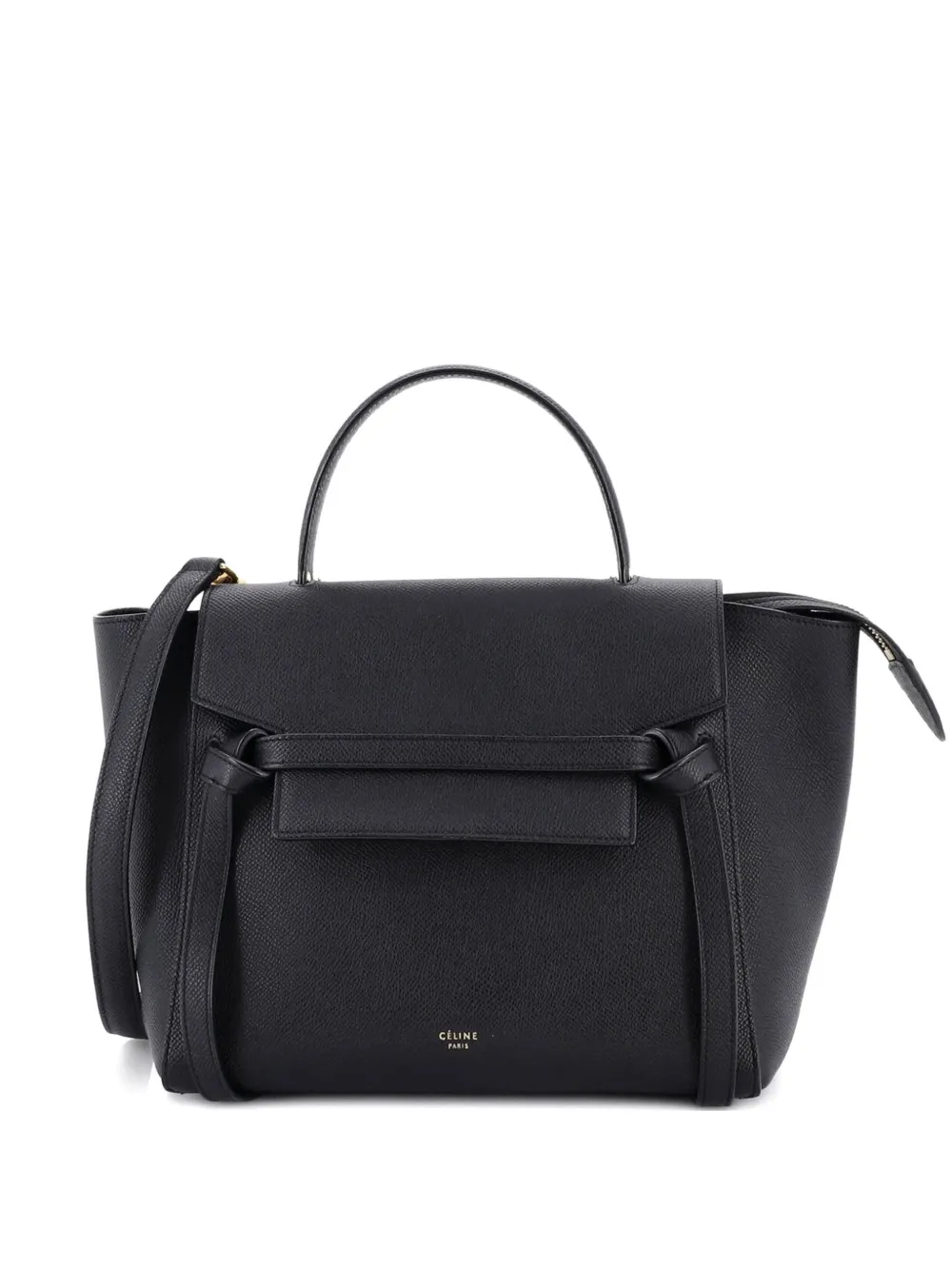 Celine Pre-Owned Belt Bag Textured Leather Micro satchel - Nero