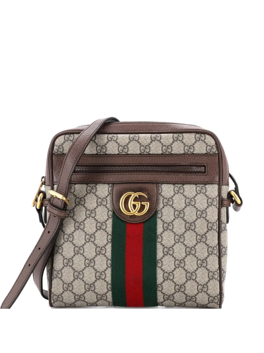Gucci Pre-Owned Ophidia Messenger Bag GG Coated Canvas Small crossbody bag - Marrone