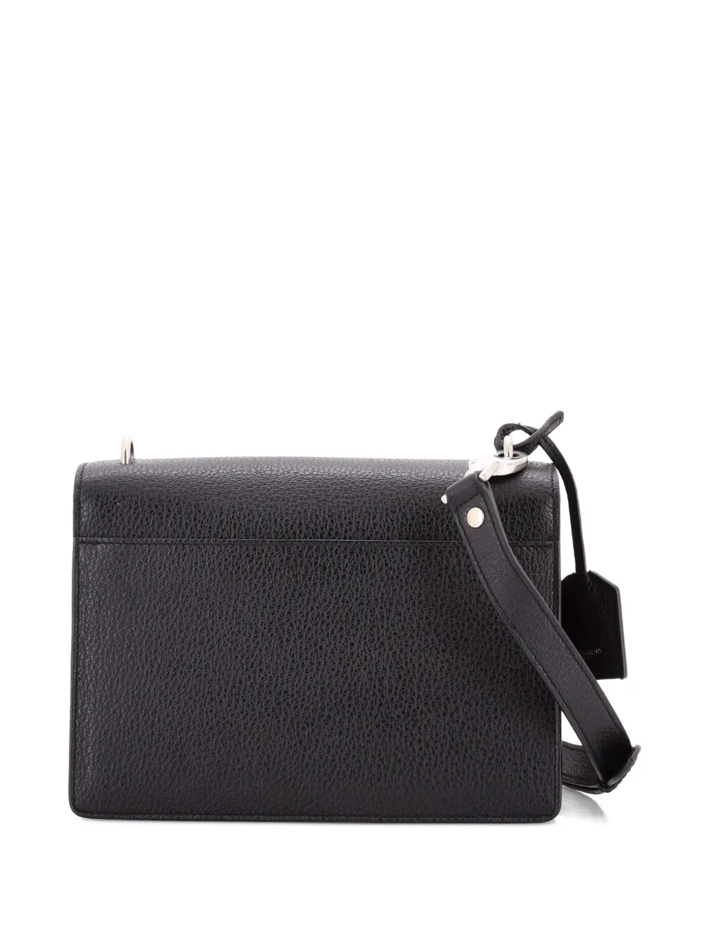 Pre-owned Saint Laurent Sunset Satchel Leather Medium Crossbody Bag In Black