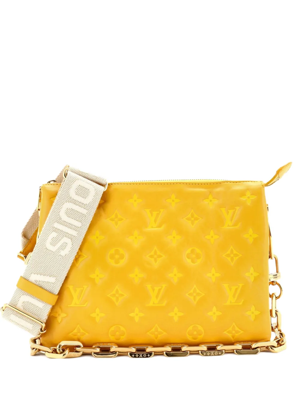 Louis Vuitton Pre-Owned Coussin Bag Monogram Embossed Lambskin PM crossbody bag - Giallo