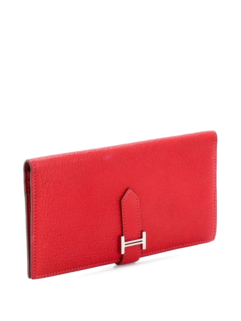 Hermès Pre-Owned Bearn Wallet Chevre Mysore Long small wallets - Rosso