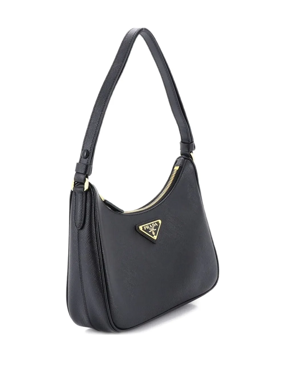 Prada Pre-Owned Adjustable Handle Zip Saffiano Leather Mini