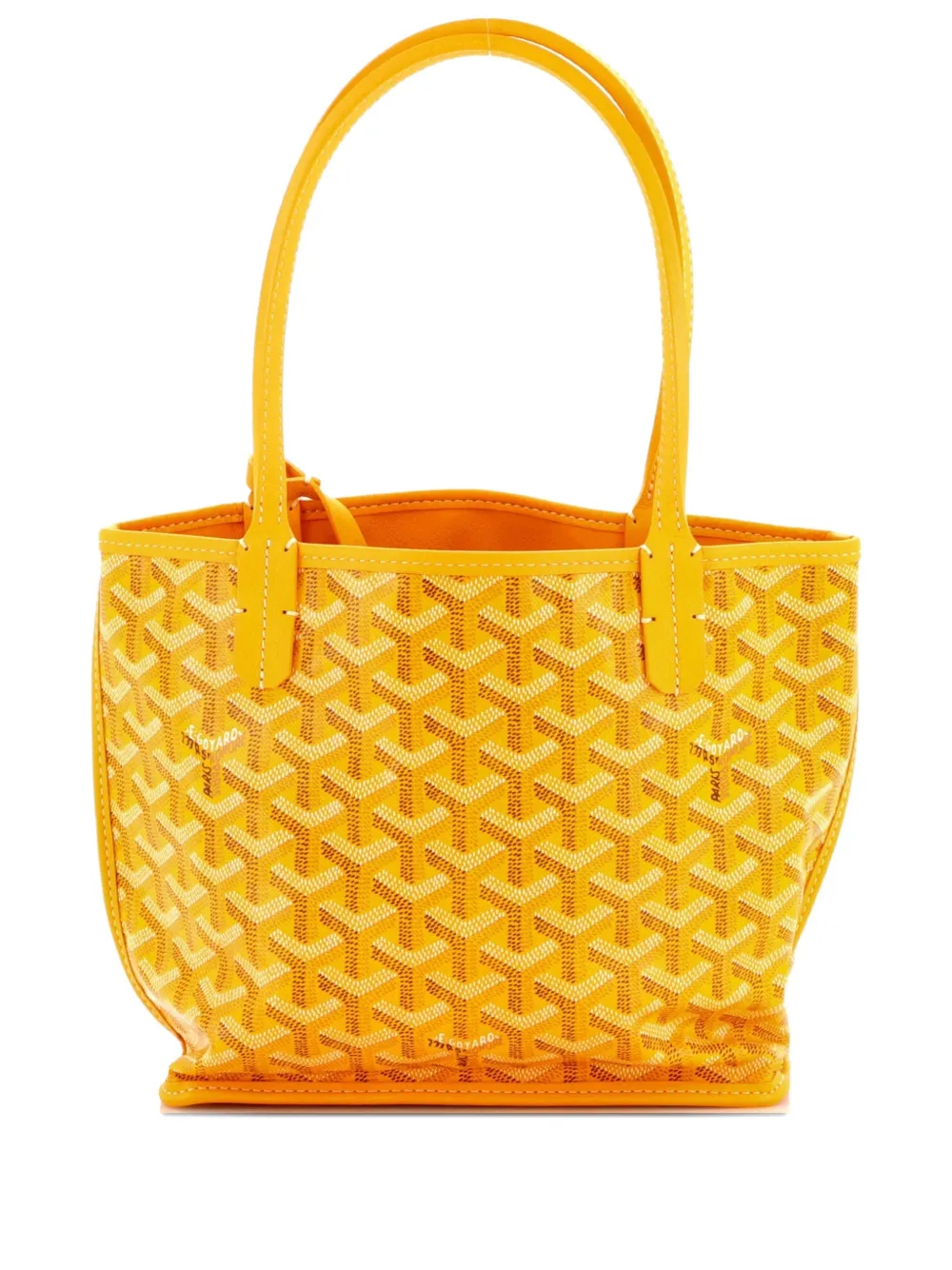 Goyard Pre-Owned Anjou Reversible Tote Coated Canvas Mini satchel - Giallo