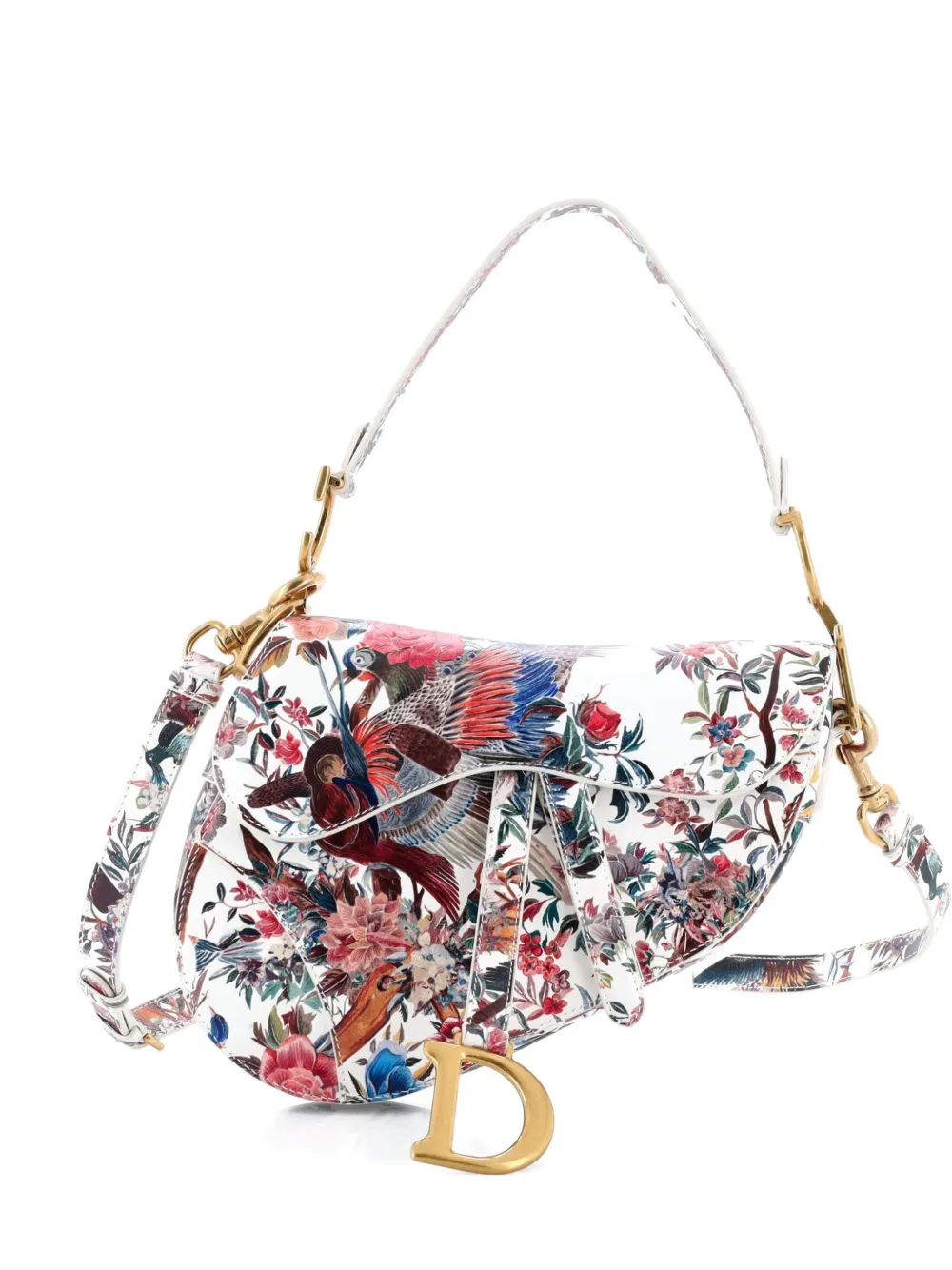 Christian Dior Pre-Owned Saddle Handbag with Strap Printed Leather Medium shoulder bag - Multicolore
