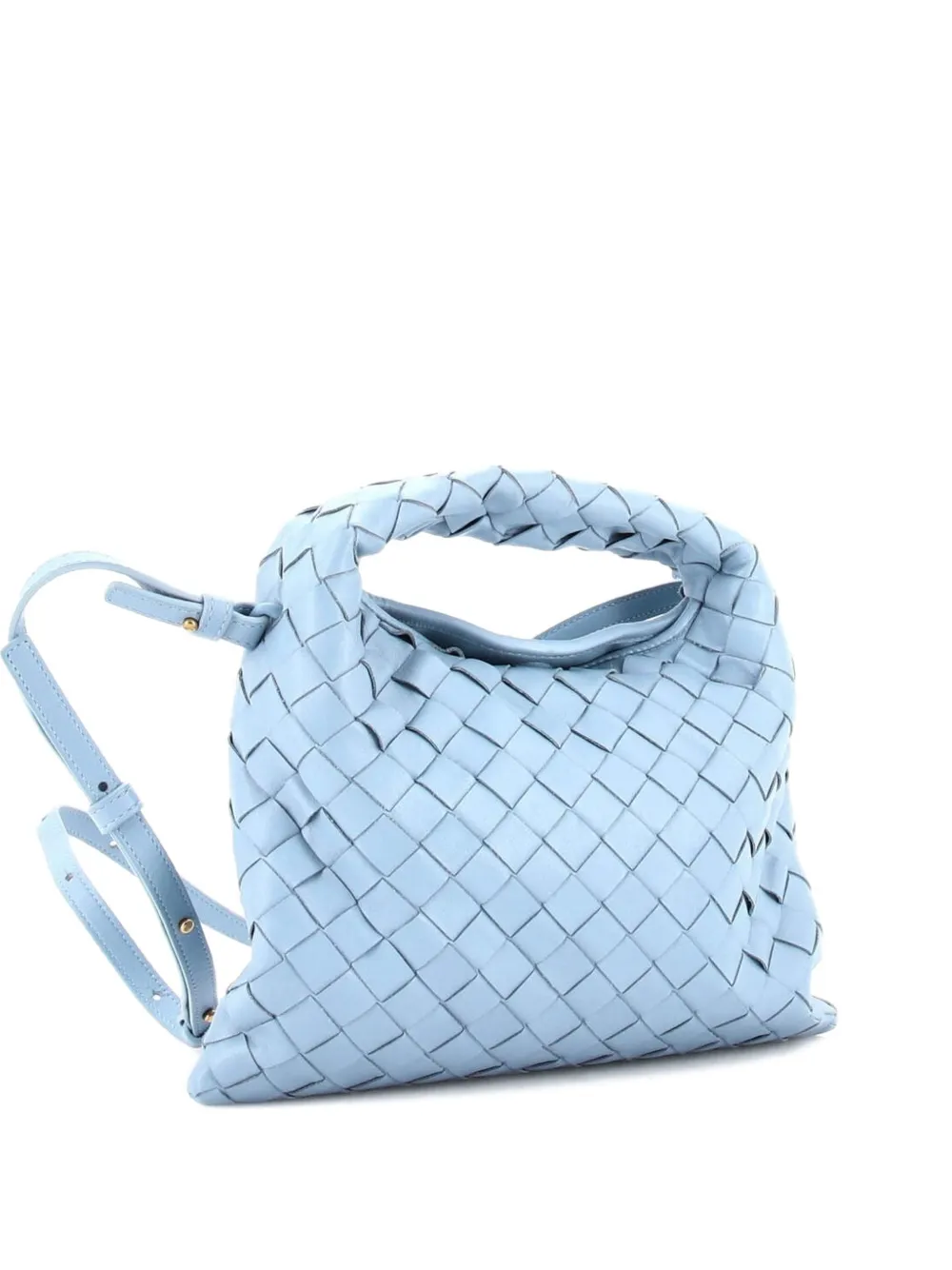 Bottega Veneta Pre-Owned Hop Top Handle Bag Intrecciato Nappa Mini satchel - Blu