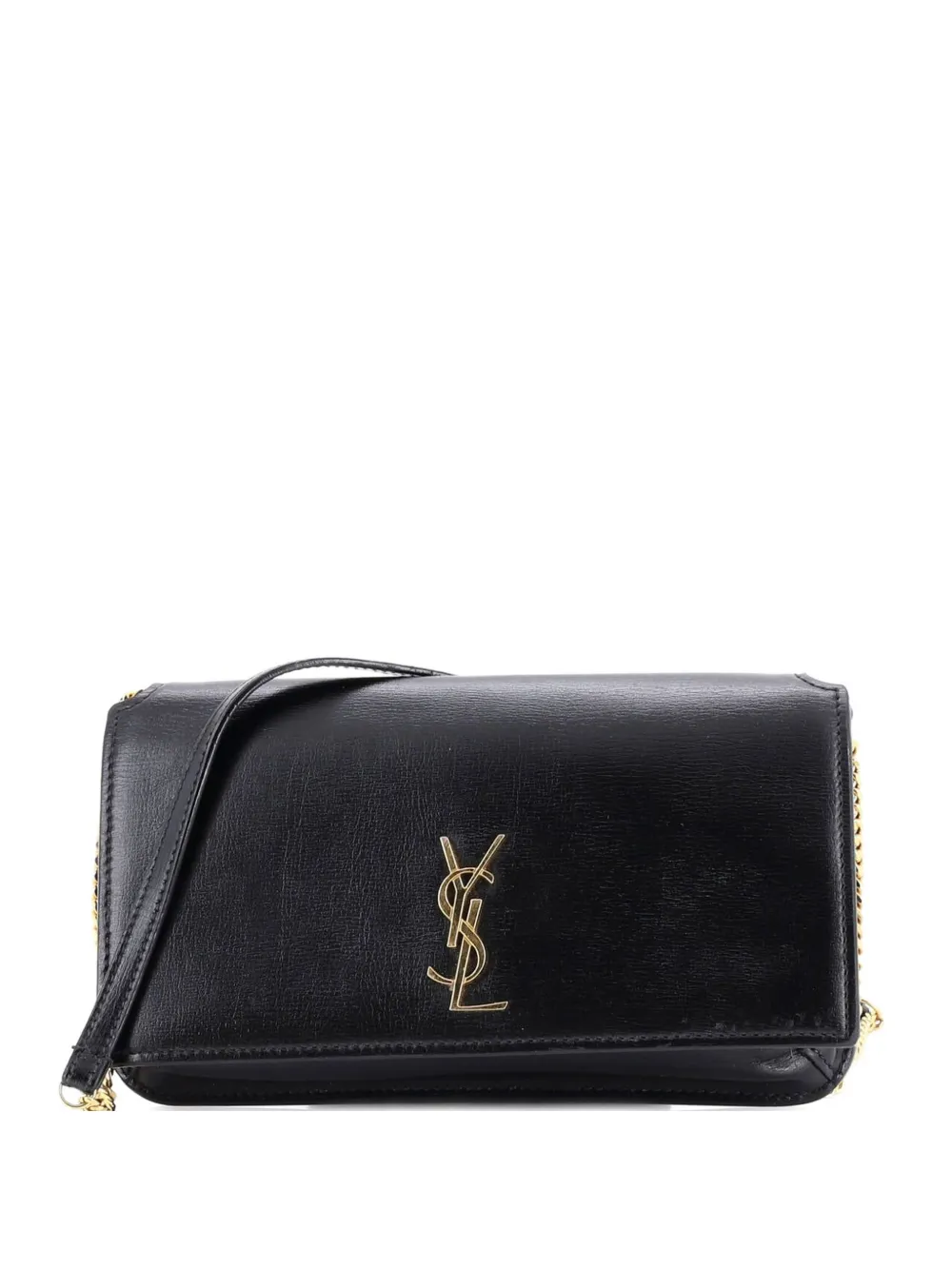 Saint Laurent Pre-Owned Classic Monogram Phone Holder Shoulder Bag Leather crossbody bag - Nero