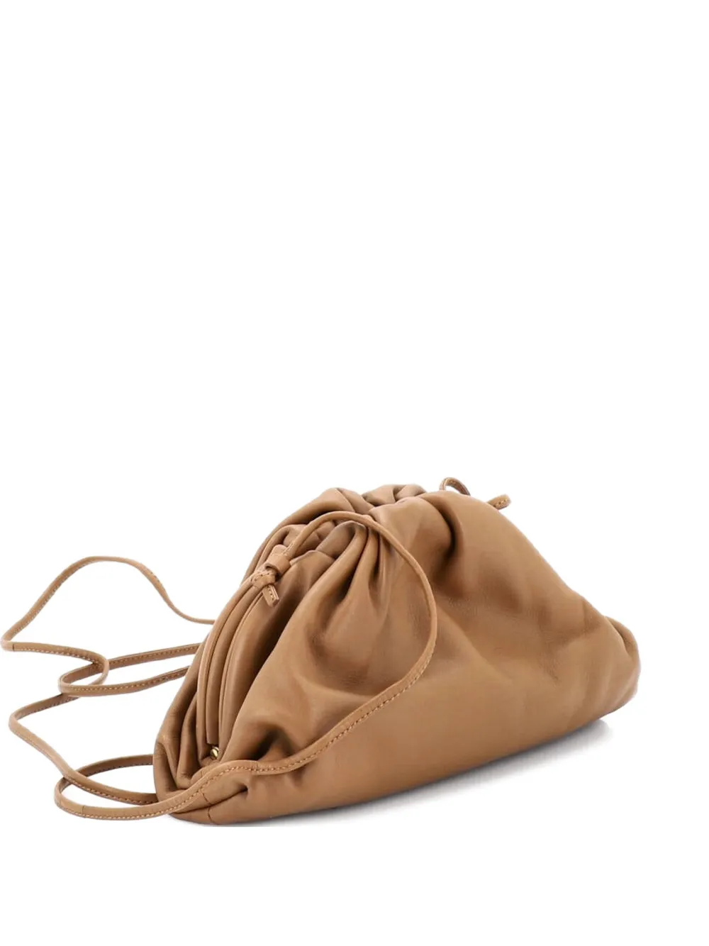 Bottega Veneta Pre-Owned The Pouch Leather Mini crossbody bag - Marrone