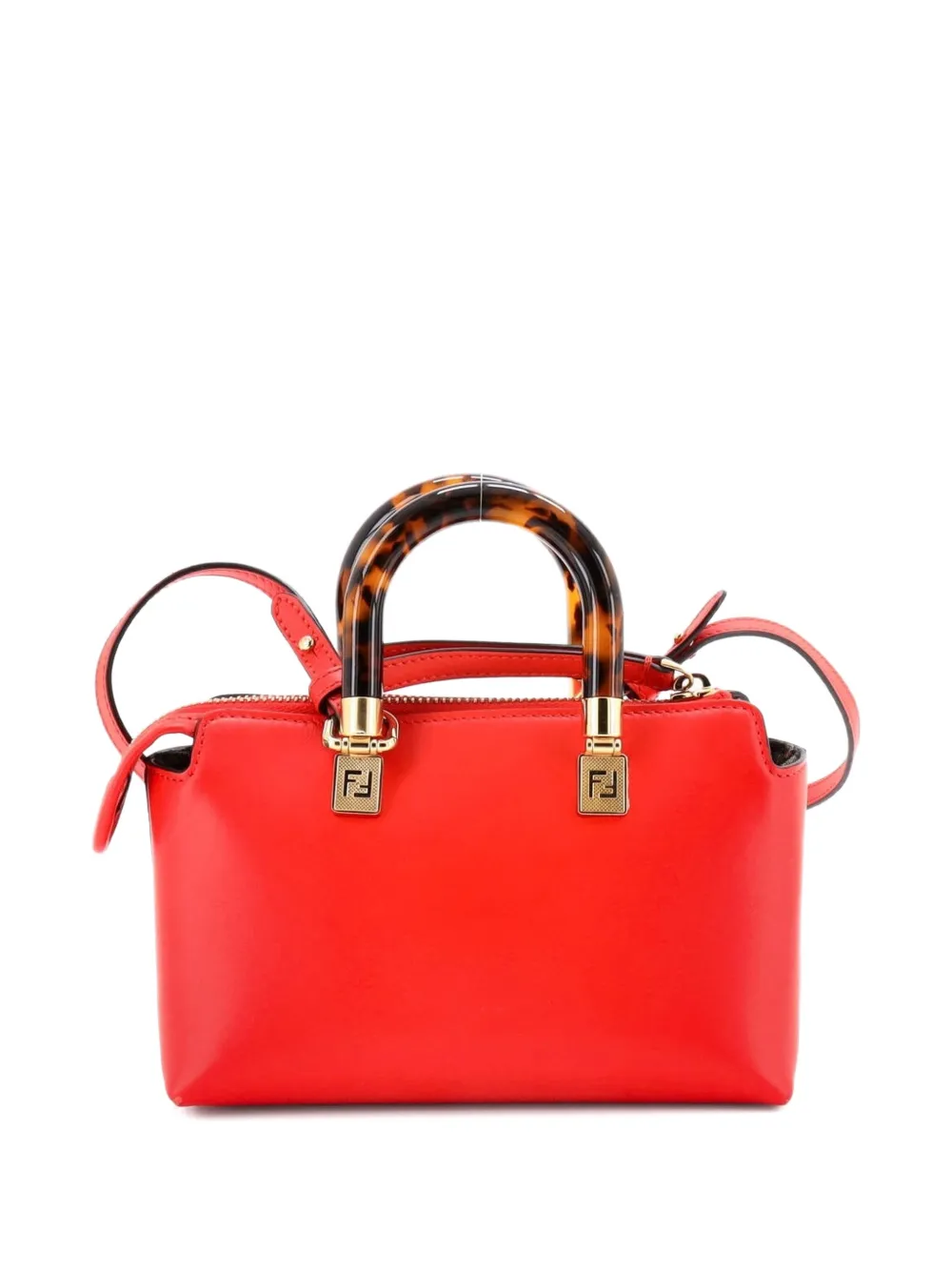 Logo By The Way Top Handle Bag Embossed Leather Mini Crossbody Bag