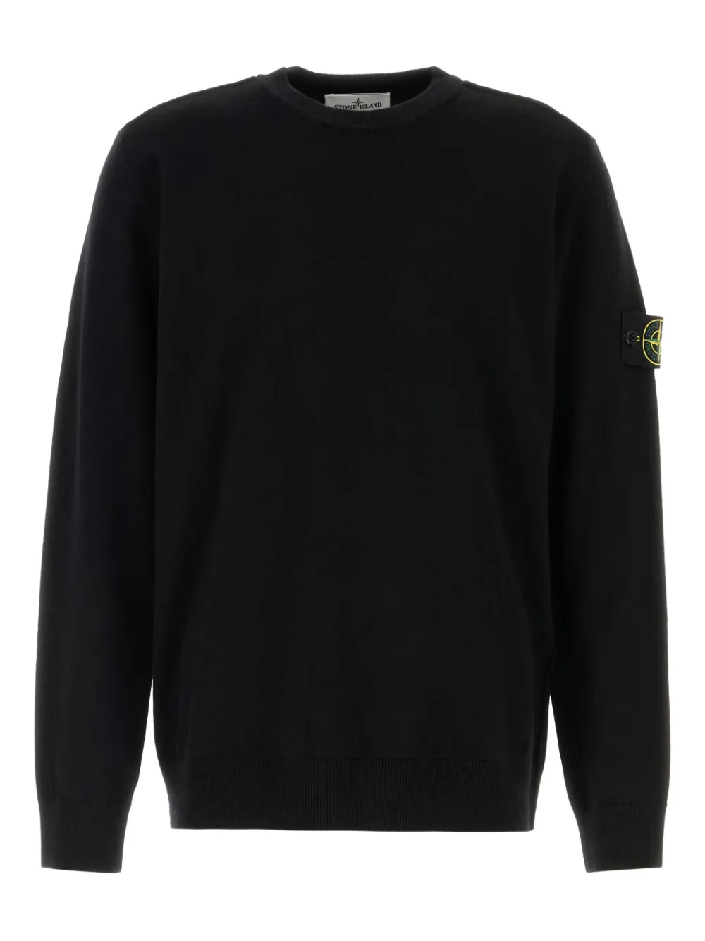 Stone Island Maglione in lana con logo - Nero