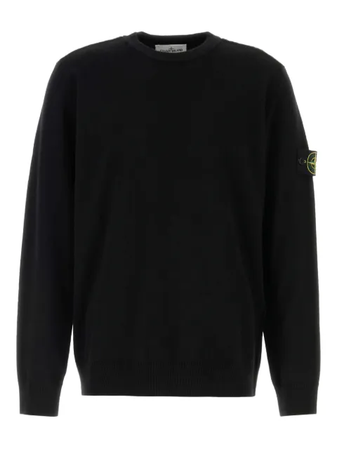 Stone Island logo-patch wool sweater