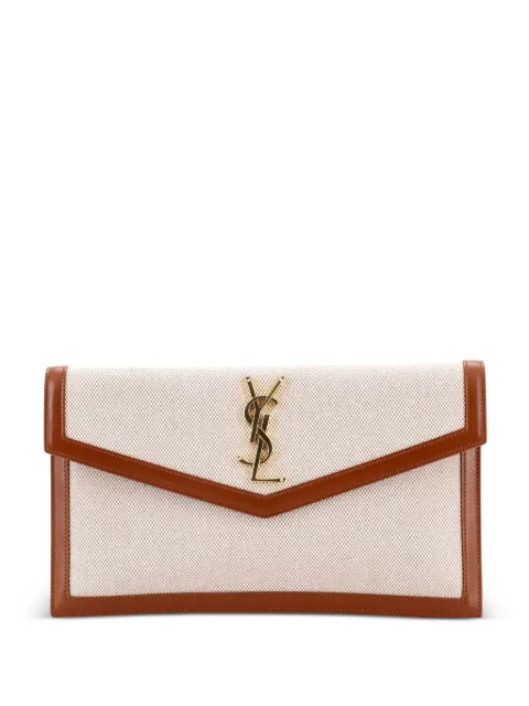 Saint Laurent Pre-Owned Uptown Pouch Printed Canvas clutch bag