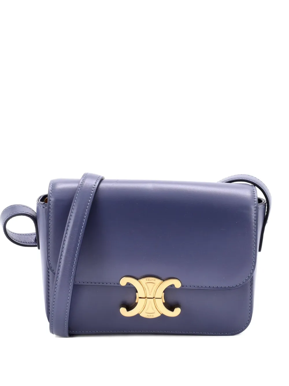 Celine Pre-Owned Triomphe Shoulder Bag Smooth Calfskin Nano crossbody bag - Blu