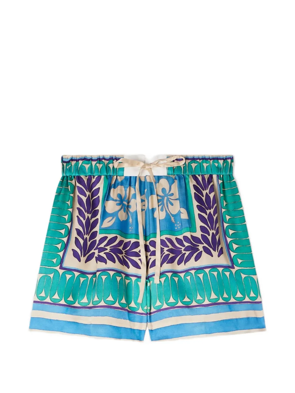 SANDRO floral cord short shorts - Grün
