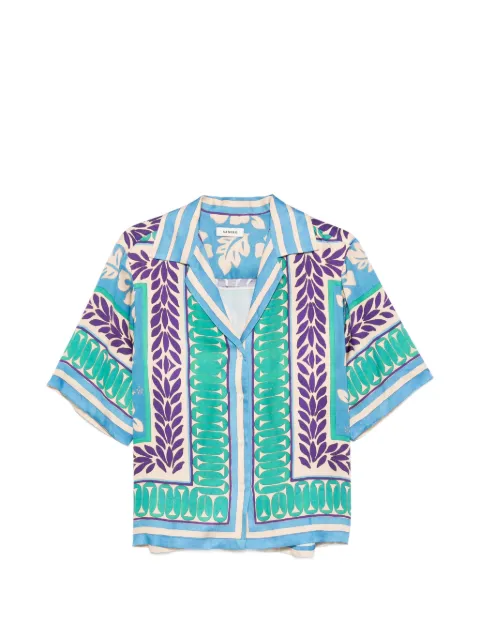 SANDRO skjorte med korte ærmer og grafisk tryk