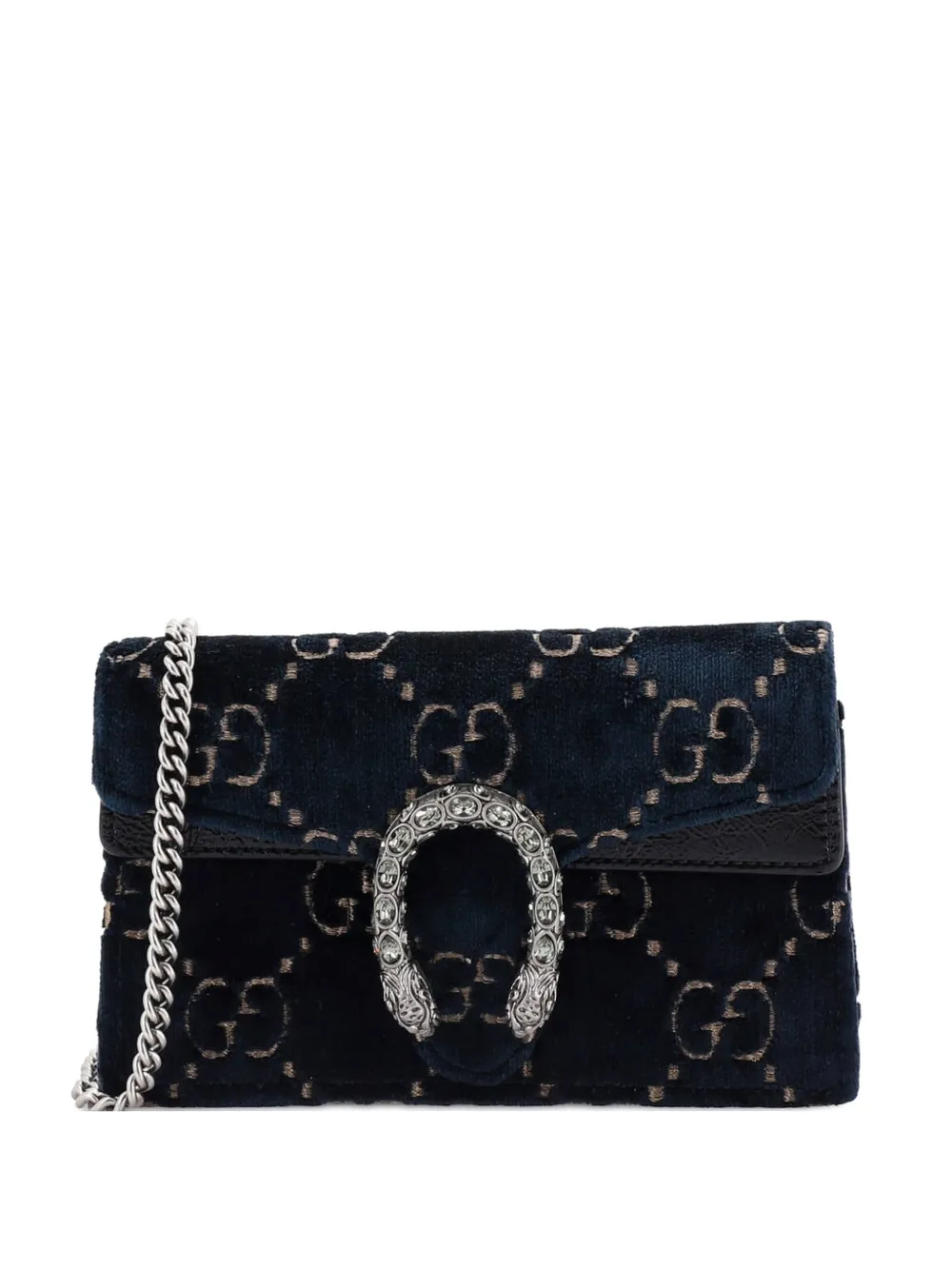 Gucci Pre-Owned Dionysus Bag GG Velvet Super Mini crossbody bag - Blu
