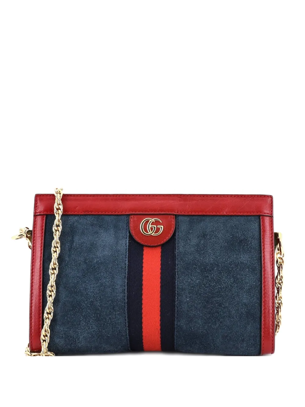 Gucci Pre-Owned Ophidia Chain Suede Small shoulder bag - Blu