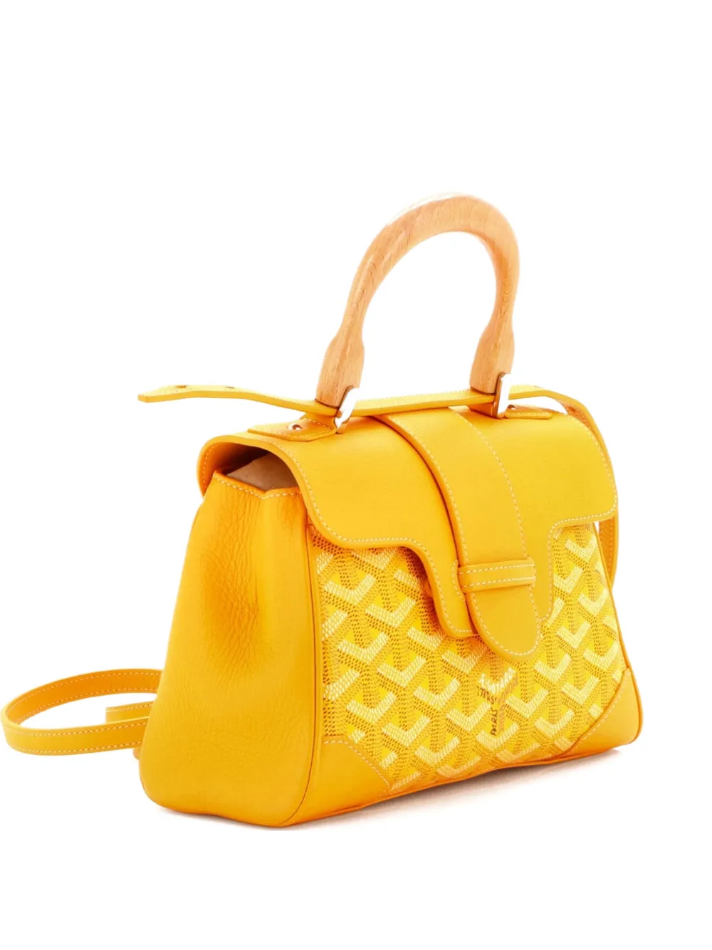 Goyard Pre-Owned Saigon Top Handle Bag Coated Canvas with Leather Mini shoulder bag - Arancione