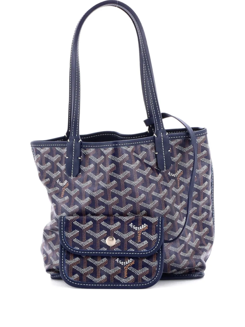 Goyard Pre-Owned Anjou Reversible Tote Coated Canvas Mini satchel - Blu